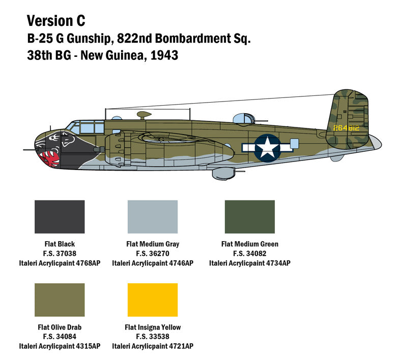 Italeri 1/48 B-25G Mitchell IT2787