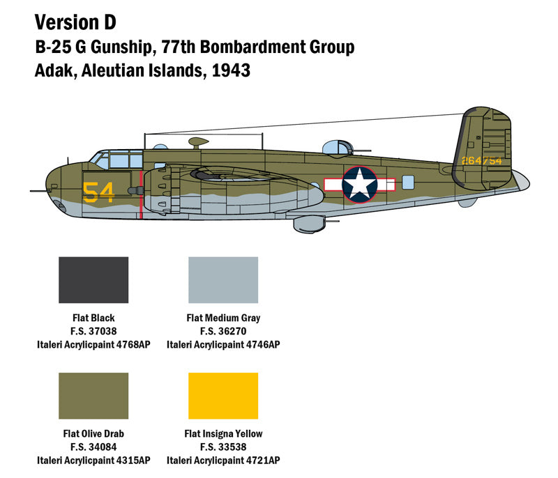 Italeri 1/48 B-25G Mitchell IT2787