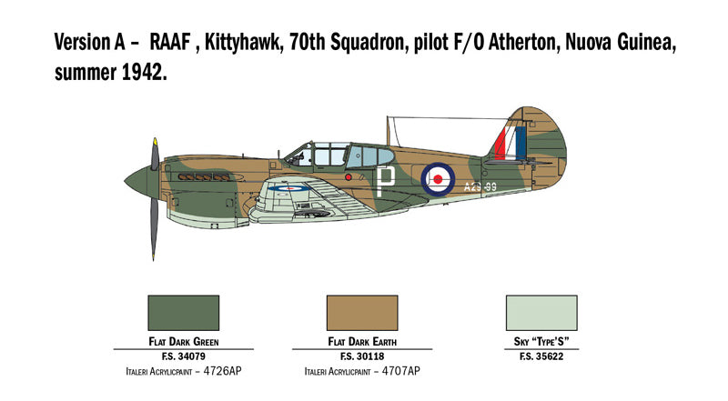 Italeri 1/48 P-40E/K KITTYHAWK IT2795