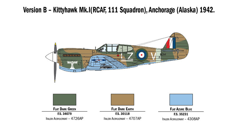 Italeri 1/48 P-40E/K KITTYHAWK IT2795