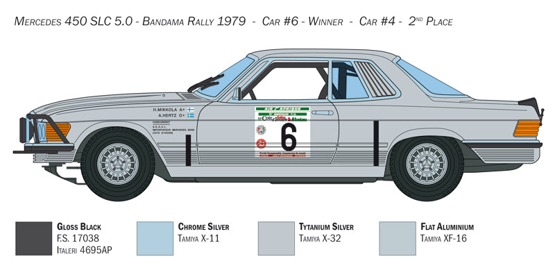 Italeri 1/24 Mercedes-Benz 450SLC Rallye Bandama 1979 IT3632