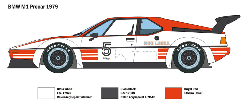 Italeri 1/24 B.M.W. M1 Procar Niki Lauda IT3643