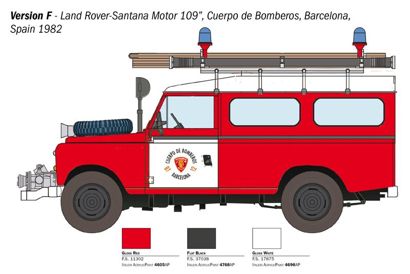 Italeri 1/24 Land Rover Fire Truck IT3660