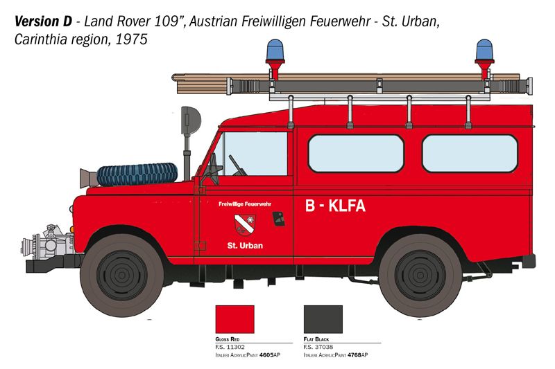 Italeri 1/24 Land Rover Fire Truck IT3660