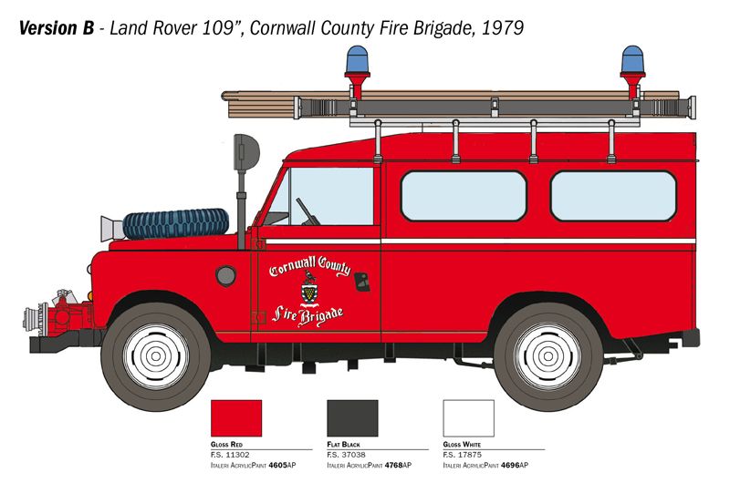 Italeri 1/24 Land Rover Fire Truck IT3660