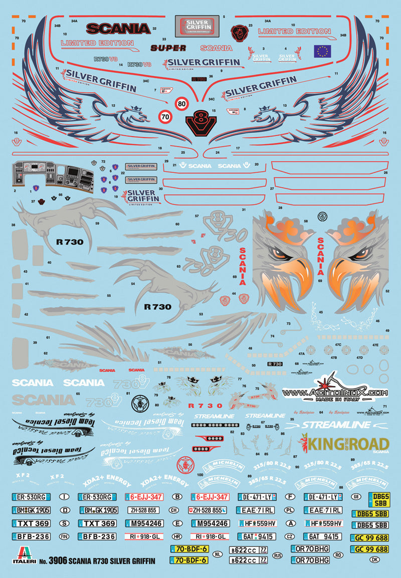 Italeri 1/24 SCANIA R730 STREAMLINE 4X2 3906