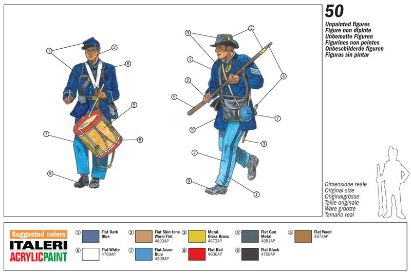 Italeri 1/72 UNION INFANTRY(AMER CIVIL WAR) 6177