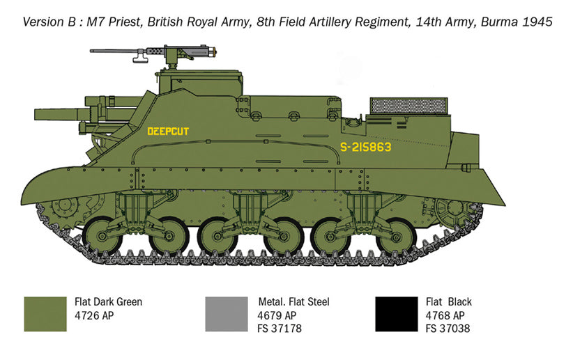 Italeri 1/35 M7 Priest Howitzer Motor Carriage IT6580