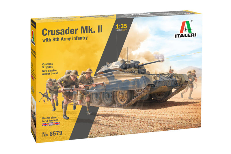 Italeri 1/35 Crusader Mk. II with 8th Army Infantry IT6579