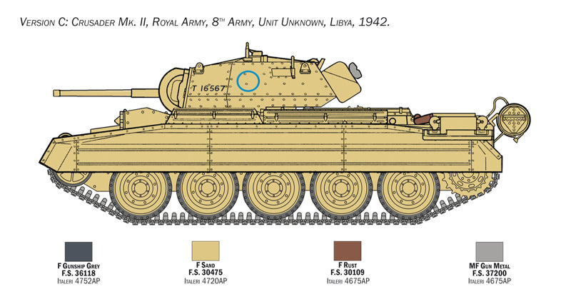 Italeri 1/35 Crusader Mk. II with 8th Army Infantry IT6579