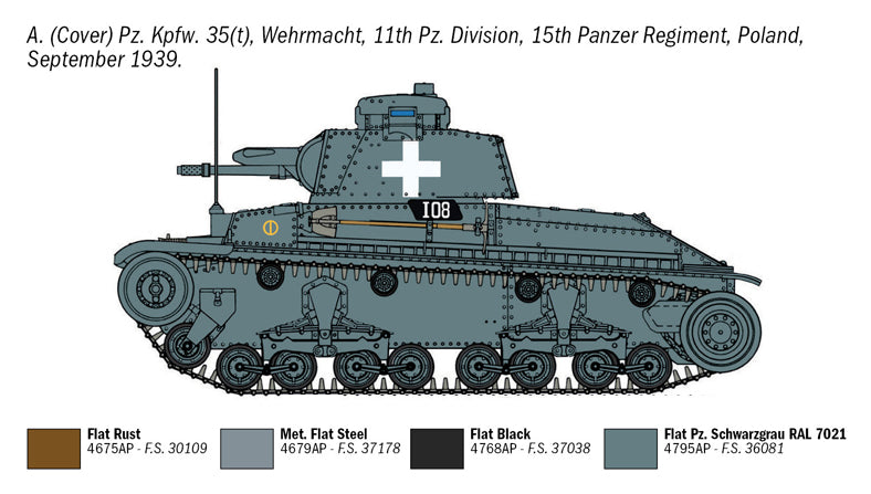 Italeri 1/72 Czechoslovakian Pz. Kpfw. 35(t) IT7084