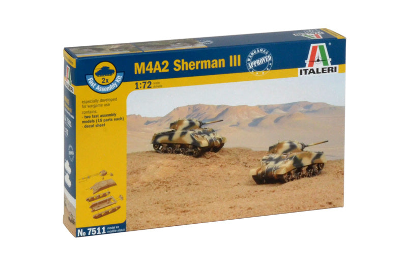 Italeri 1/72 M4A2 SHERMAN III 7511