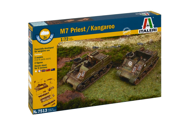 Italeri 1/72 M7 PRIEST 105MM HOWITZER MOTOR 7513