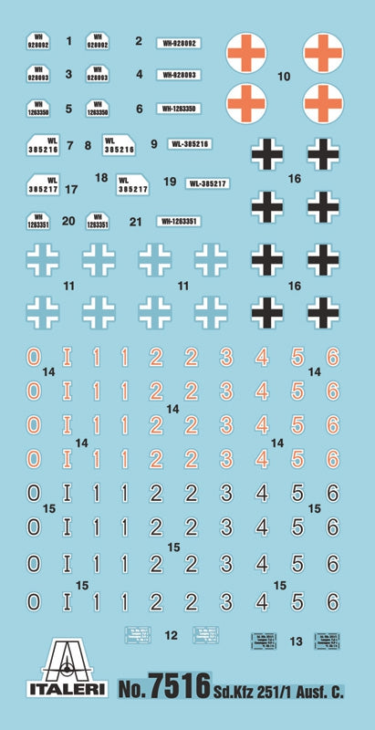 Italeri 1/72 SD KFZ 251/1 AUSF D 7516
