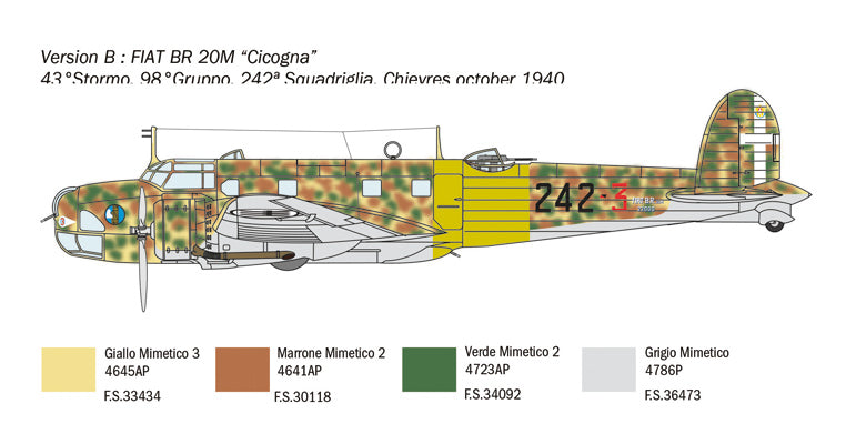 Italeri 1/72 FIAT BR.20 Cicogna IT1447