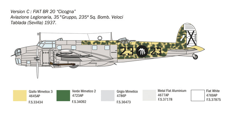 Italeri 1/72 FIAT BR.20 Cicogna IT1447