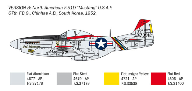 Italeri 1/72 North American F-51D Mustang Korean War IT1452