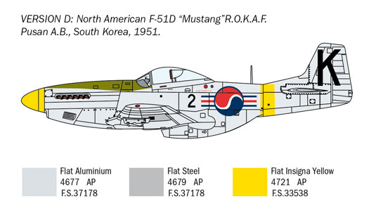 Italeri 1/72 North American F-51D Mustang Korean War IT1452