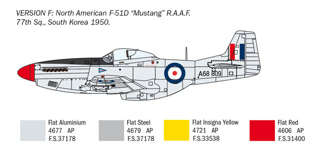 Italeri 1/72 North American F-51D Mustang Korean War IT1452