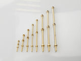 2 Hole Stanchion Brass 6mm