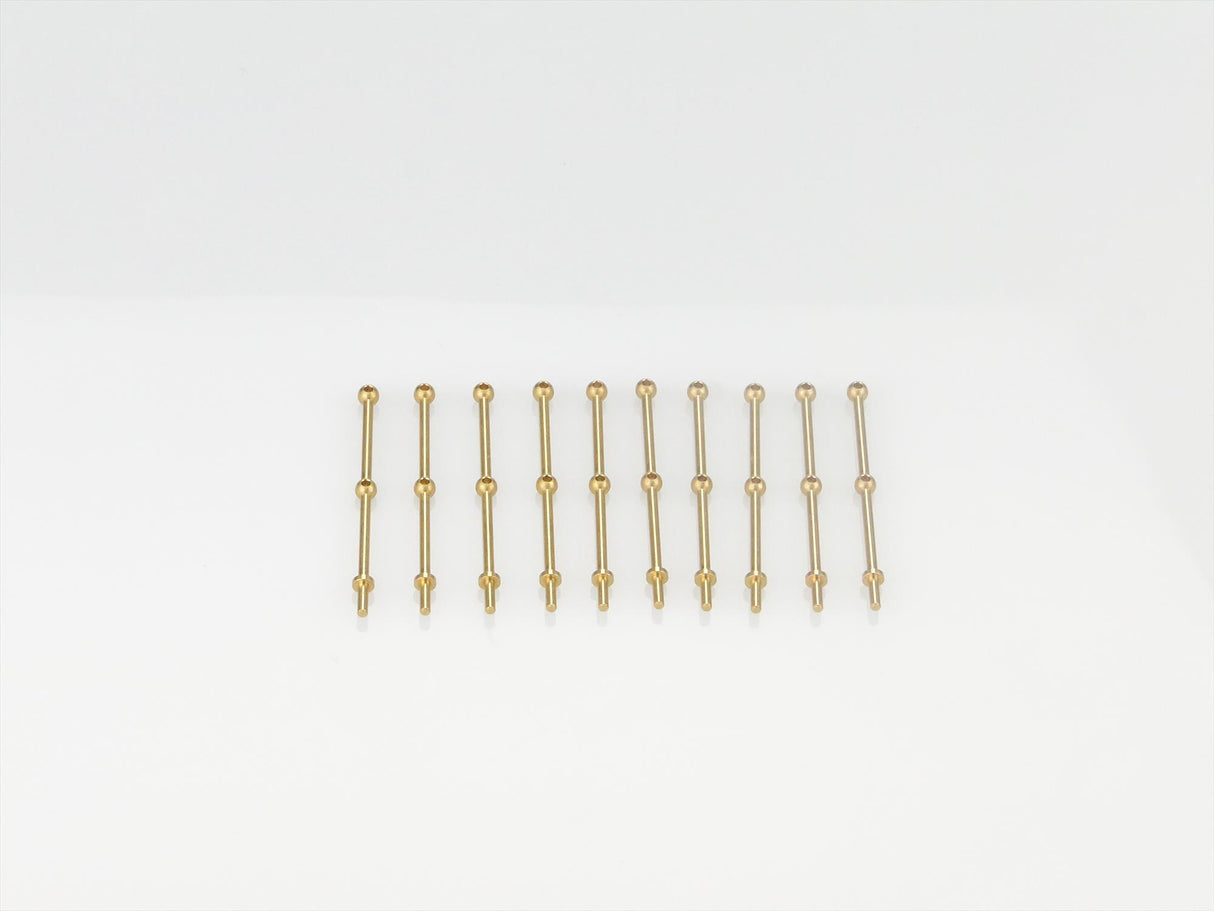 2 Hole Stanchion Brass 30mm