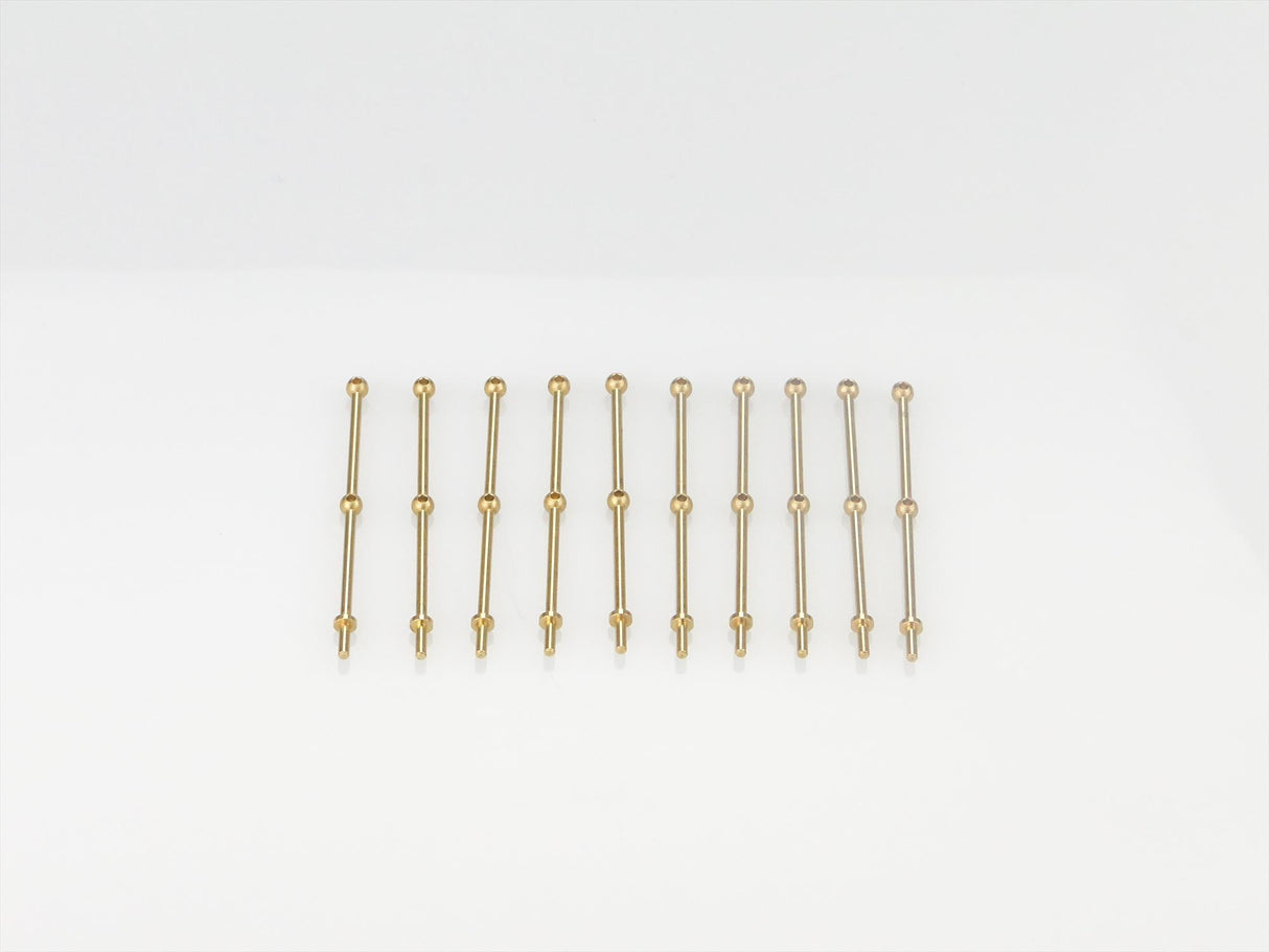 2 Hole Stanchion Brass 35mm