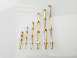 3 Hole Stanchion Brass 15mm - pack of 10