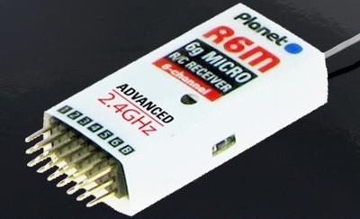 Planet R6M 6 Channel Micro Receiver 2.4Ghz -SECOND HAND