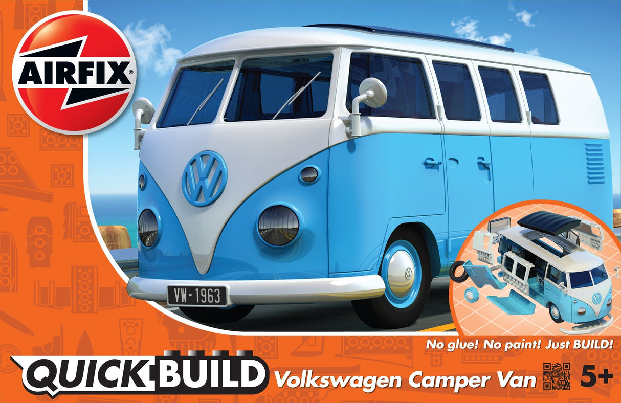 Airfix QUICK BUILD VW Camper Van blue