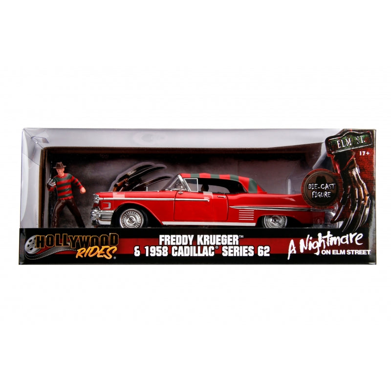 1:24 1958 Cadillac Series 62 With Freddy Krueger Figure