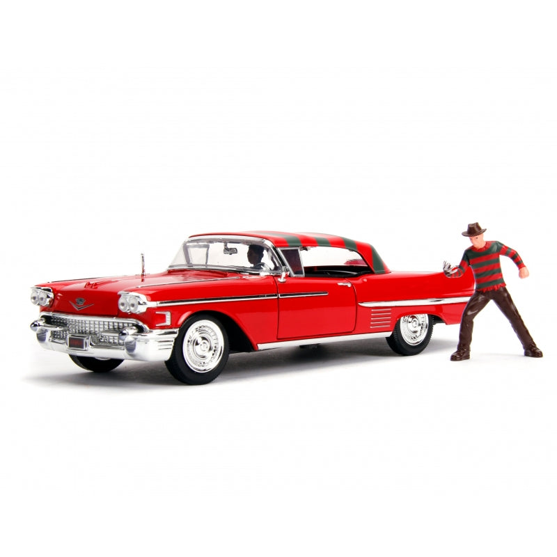 1:24 1958 Cadillac Series 62 With Freddy Krueger Figure