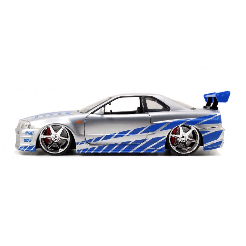 1:24 Brians 1999 Nissan Skyline GT-R (R34) - Silver/Blue