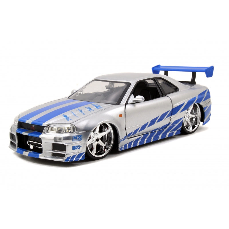 1:24 Brians 1999 Nissan Skyline GT-R (R34) - Silver/Blue