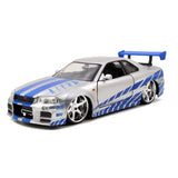 1:24 Brians 1999 Nissan Skyline GT-R (R34) - Silver/Blue