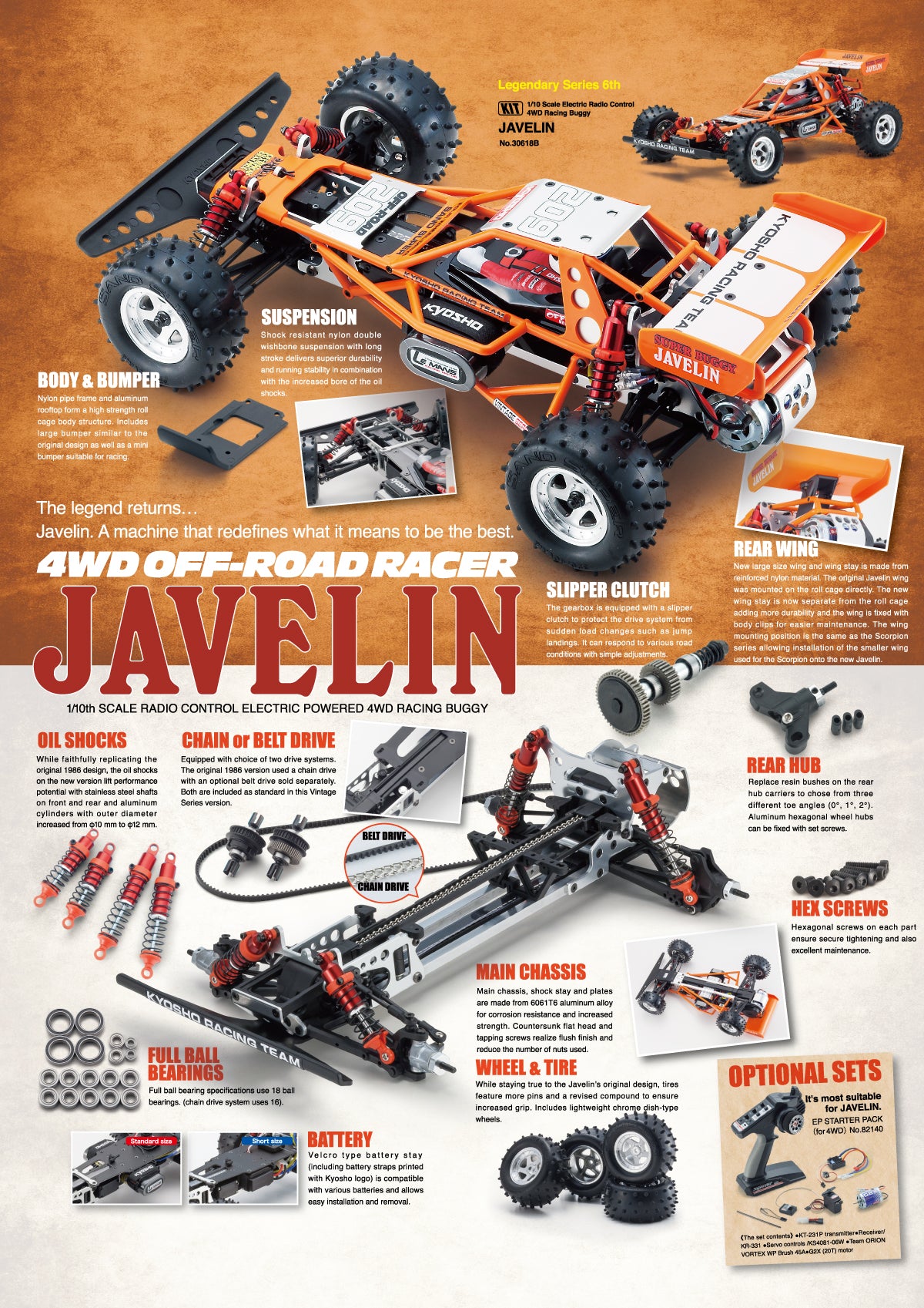 Javelin 1/10 4WD Kit  - Legendary Series