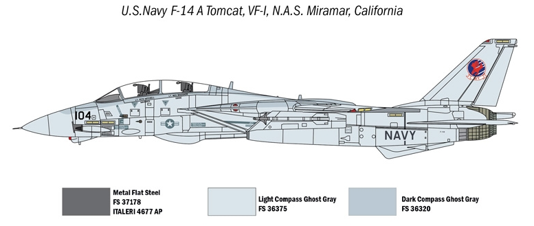 Italeri 1/72 Scale Top Gun F-14A vs A-4F IT1422