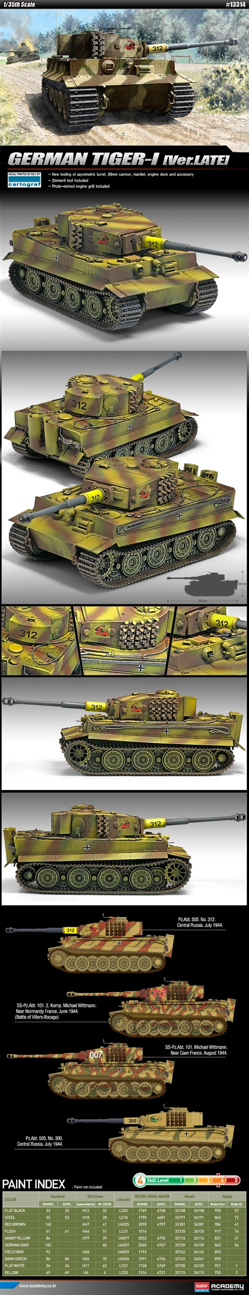 Academy Tiger 1 Late Version Scale 1:35