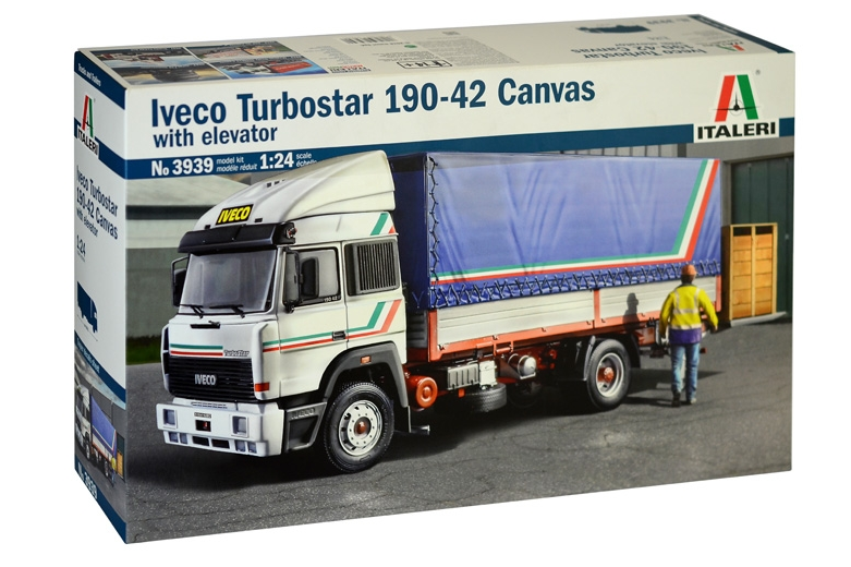 Italeri 1/24 IVECO TURBOSTAR 190-42 CANVAS WHIT ELEVATOR 3939