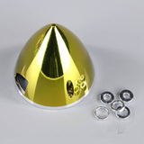 75mm Chrome Yellow Spinner (with Aluminium Back Plate)