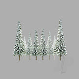 JTT 92005 Scenic-Snow Pine 1 Inch to 2 Inch Z-Scale (55 per pack)