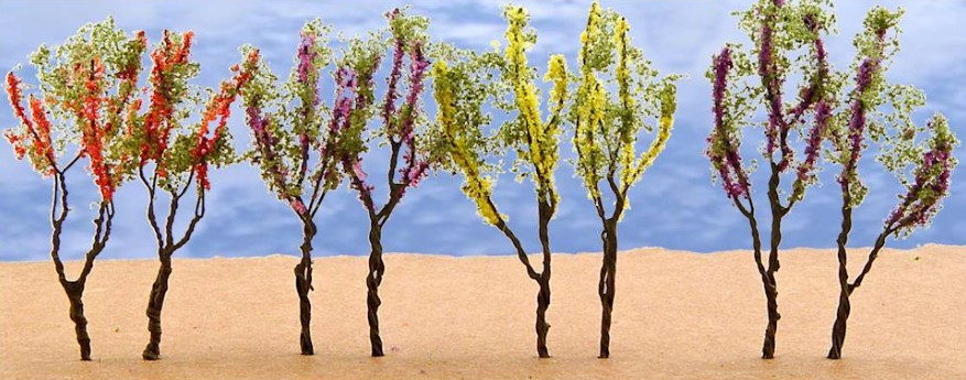 Flower Trees Red/Pink/Yellow/Purple 1.5-2 Inch 24