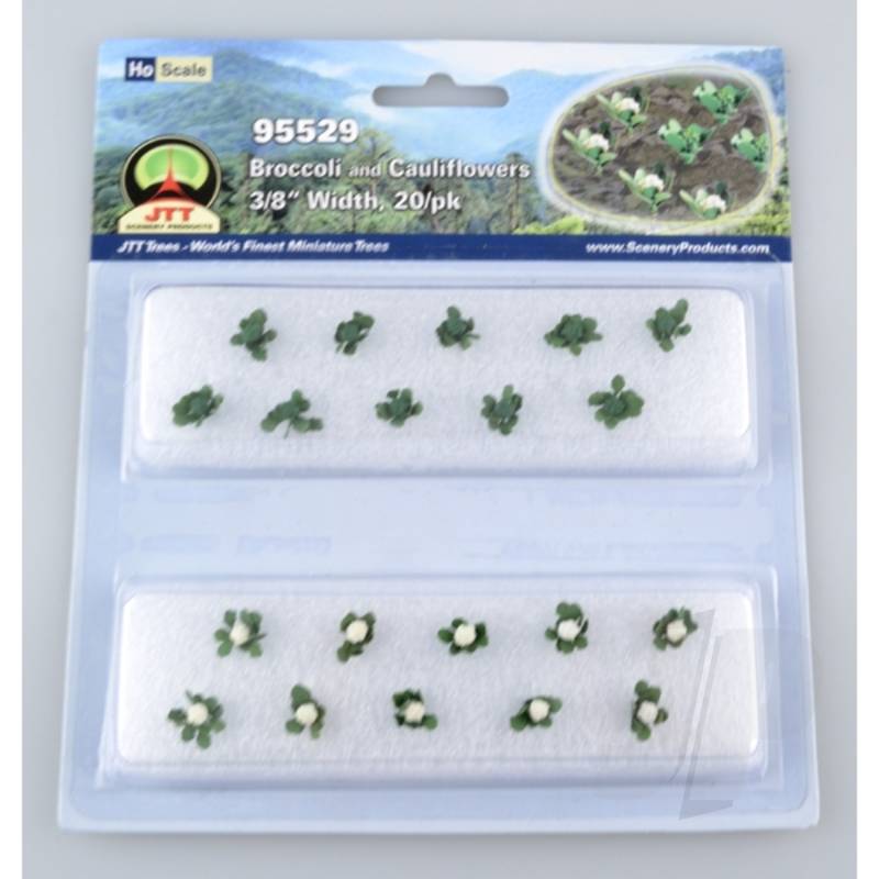 JTT 95529 Broccoli & Cauliflower 3/8 Inch width HO-Scale (20 per pack)