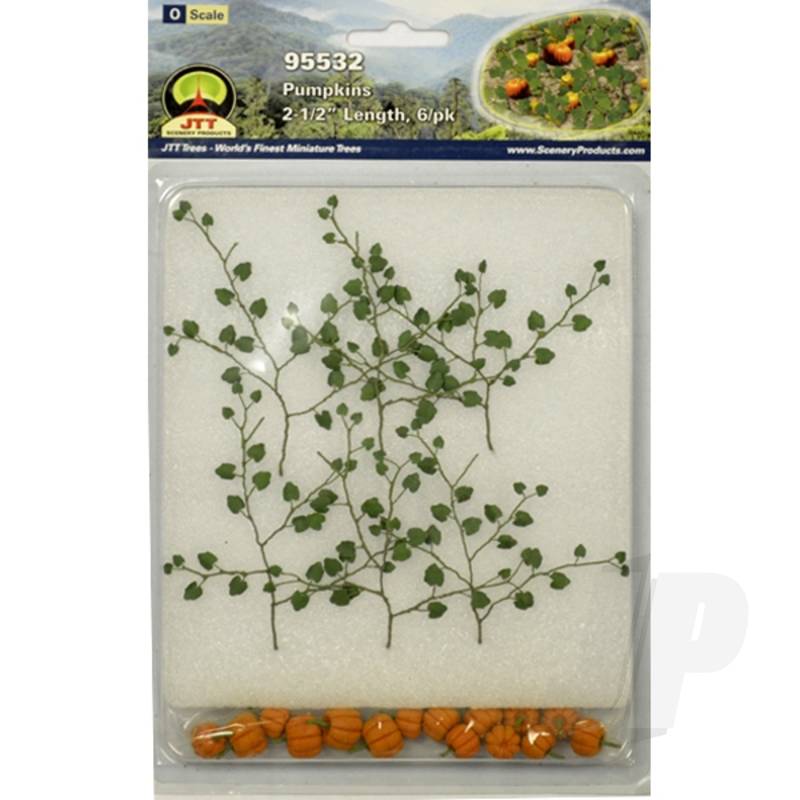 JTT 95532 Pumpkins 2-1/2 Inch Tall O-Scale (6 per pack)