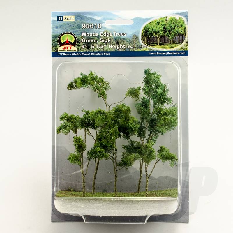 JTT 95618 Woods Edge Trees Green O-Scale (5 per pack)