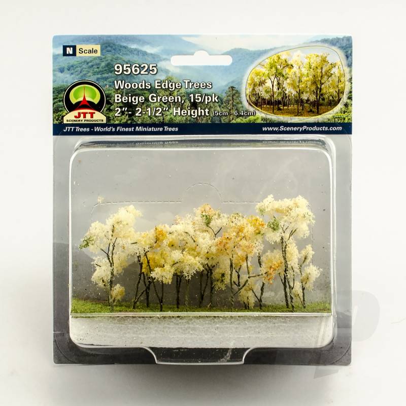 JTT 95625 Woods Edge Trees Beige Green N-Scale (15 per pack)