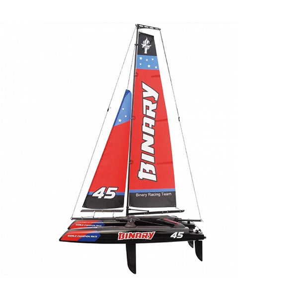 JOYSWAY BINARY V2 400MM MINI CATAMARAN SAILBOAT Ready to Sail - RED