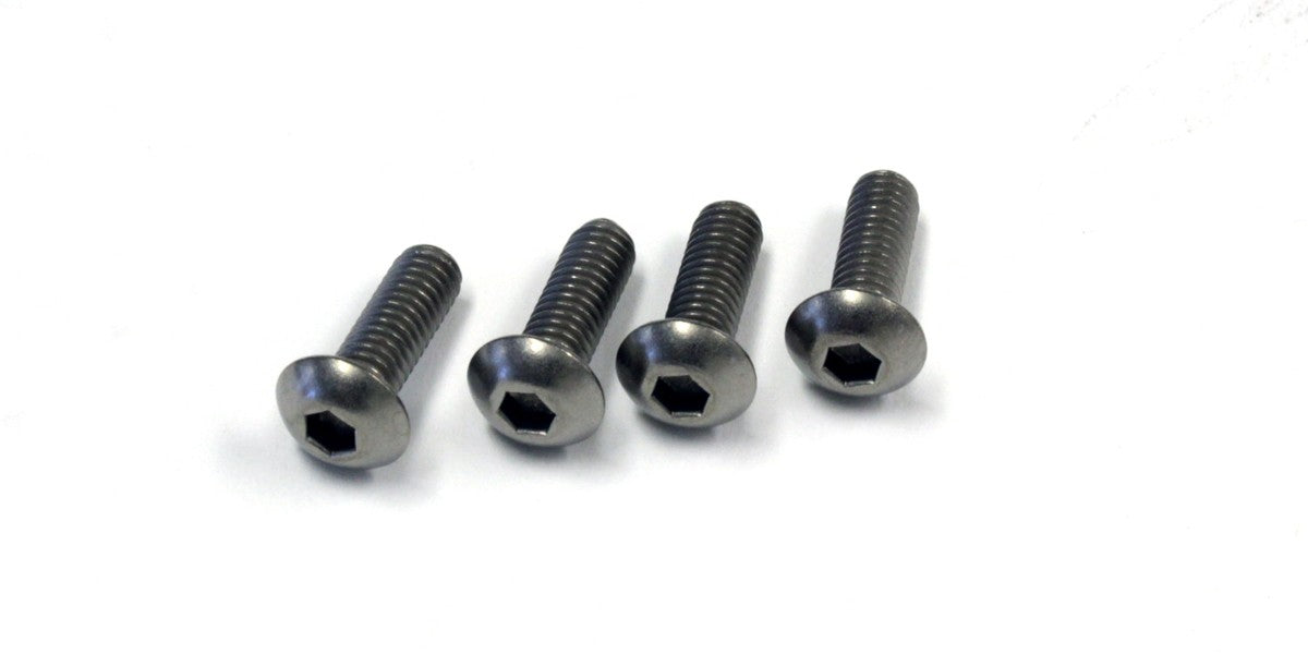 Kyosho HEX BUTTON SCREWS 4X12MM (6) TITANIUM