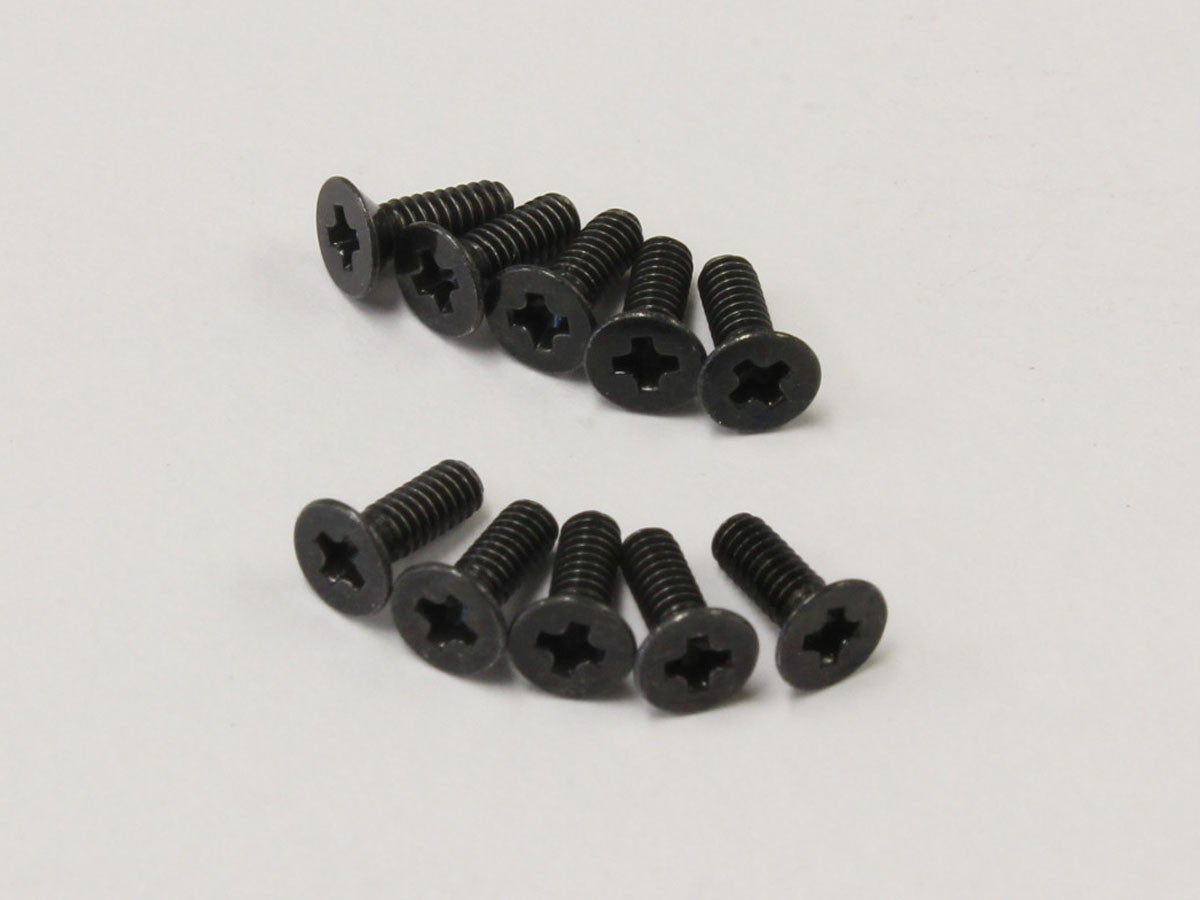 Kyosho FLAT HEAD 2X6MM METALLIC SCREWS (10)