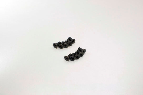 Kyosho FLAT HEAD 3X8MM METALLIC SCREWS (10)