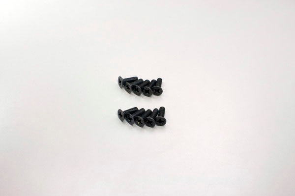 Kyosho FLAT HEAD 3X10MM METALLIC SCREWS (10)